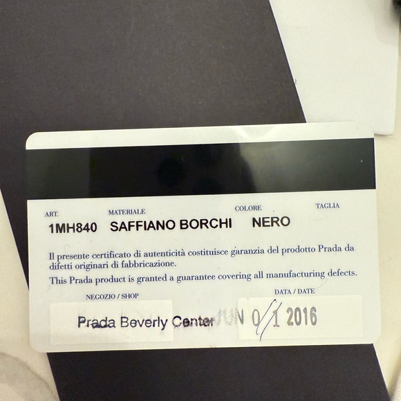 Authentic Prada Saffiano Leather With Rhinestone Black Wallet - Picture 9 of 10